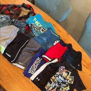 Boys XS shorts, 4/5 shorts and tshirts, size 6 denim,bundle will fit boy 5T-XS/S